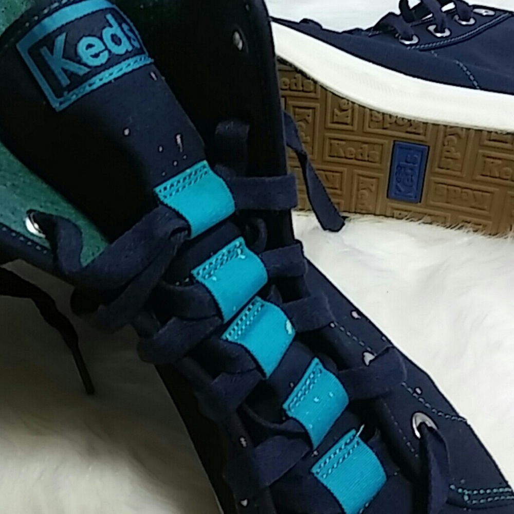 SOLD Keds Women's Shoes High Top 8M Blue #O425 - Picture 6 of 7